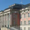 Rosafarbene Fassade des Landtags Brandenburg im Stadtschloss